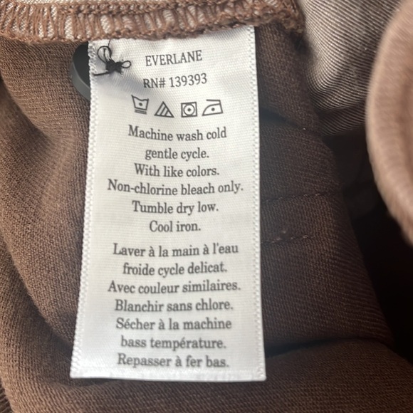 Everlane The Utility kick-out organic cotton high rise brown women’s size 8 - Picture 16 of 16